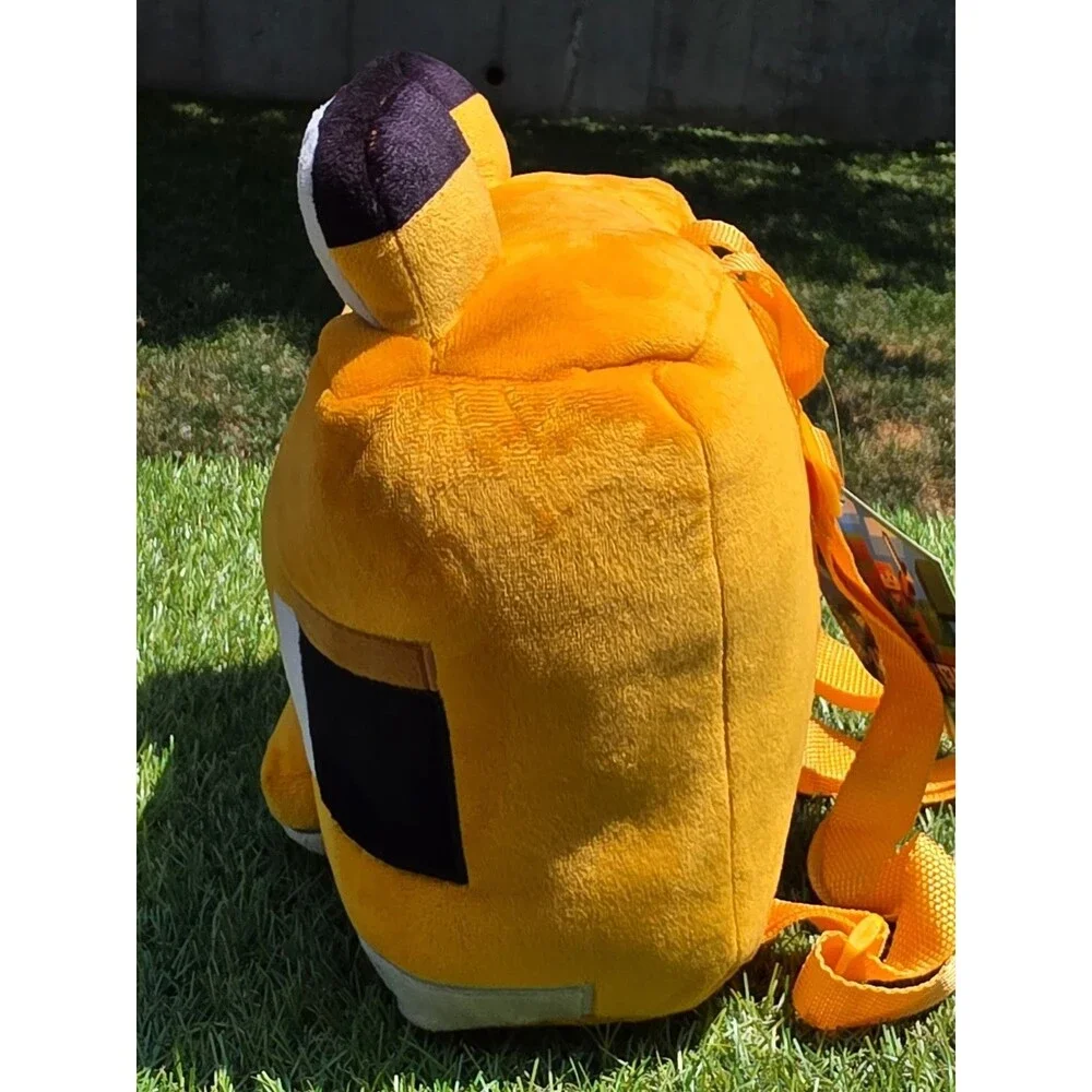 Minecraft Fox 12.5” Orange Plush Backpack New With Tags Small Zippered Pouch